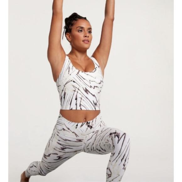 Calia Inspire Scoop Neck Tank Top Cream Brown Black Womens Size XS - Picture 2 of 9